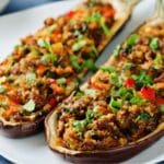 Recept gevulde aubergine