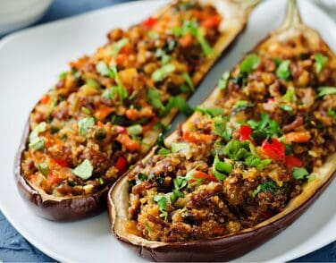 Recept gevulde aubergine